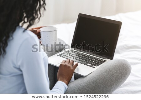 Сток-фото: Enamored Woman With Laptop