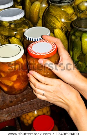 Foto stock: A Woman In A Cellar