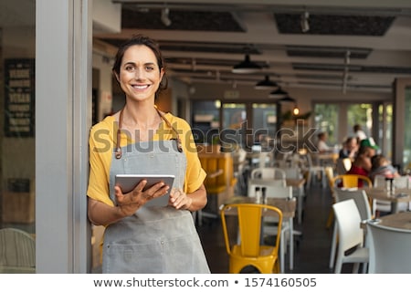 Stockfoto: Smiling Happy People In Restaurant