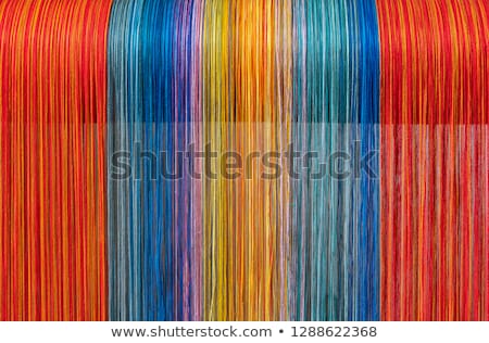 Foto stock: Weaving Loom And Thread Of Yarn