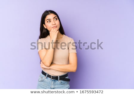 Stock photo: Beautiful Indian Girl Thinking Or Looking