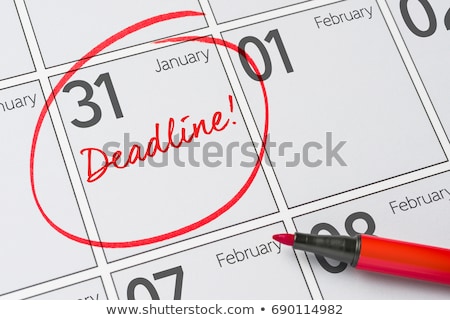 Stok fotoğraf: Save The Date Written On A Calendar - January 31