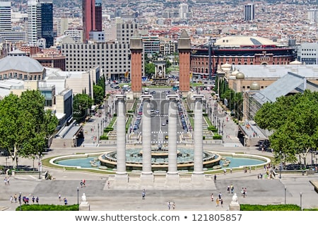 Stock fotó: Barcelona Scenic View From Placa De Espanya