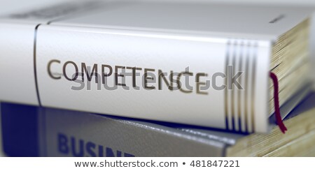 Stock fotó: Competence Concept Book Title 3d Illustration