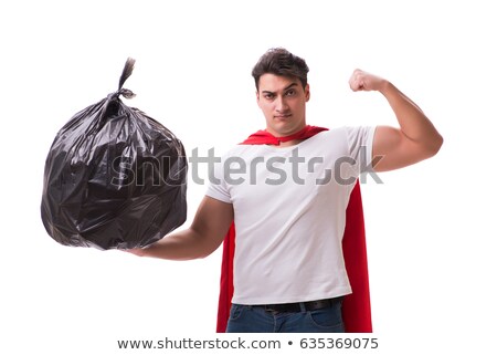 Foto d'archivio: Super Hero Cleaner Isolated On White