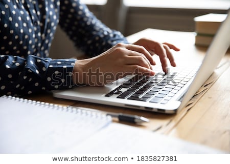 Stock photo: Customer Service Skills On Laptop In Modern Workplace Background