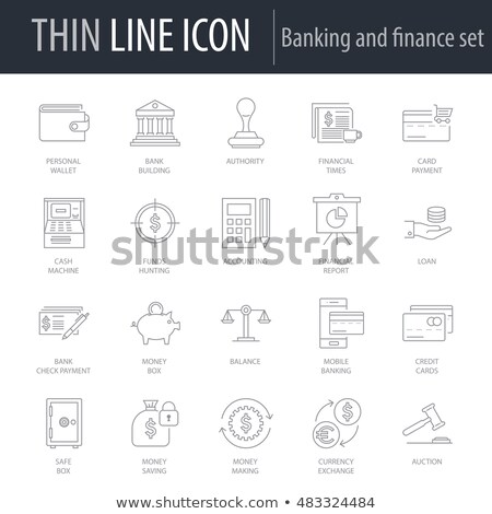 Stock fotó: Funds Hunting Thin Line Vector Icon