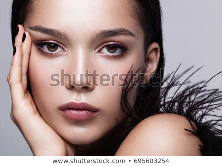 Stok fotoğraf: Beautiful Girl With Smoky Eyes