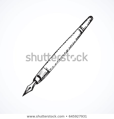 Foto stock: Handwriting Pen Hand Drawn Outline Doodle Icon