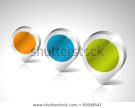 Stock foto: Set Of Round 3d Pointers With Place For Your Content