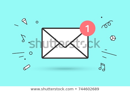 Stock fotó: Mail Envelope Icon Mail Notification With Red Marker One Messag