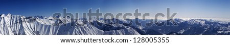 Large Panorama Of Winter Mountains Сток-фото © Lizard