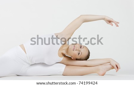 Сток-фото: Ballerina Doing Stretching
