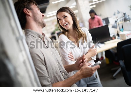 Stock photo: Cheerful Coworkers In Office