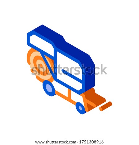 Shaking Harvester Vehicle Isometric Icon Vector Illustration Foto stock © pikepicture