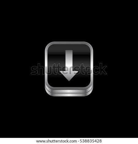 Foto stock: Metal Plate Theme Icon Button