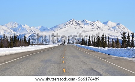 Zdjęcia stock: Road In Alaska