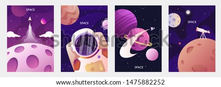 [[stock_photo]]: Astronaut Character In Space Exploration Science Vector