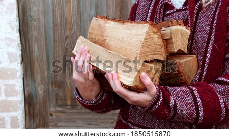 Stock photo: A Mans Hand Holds A Handful Of Stones