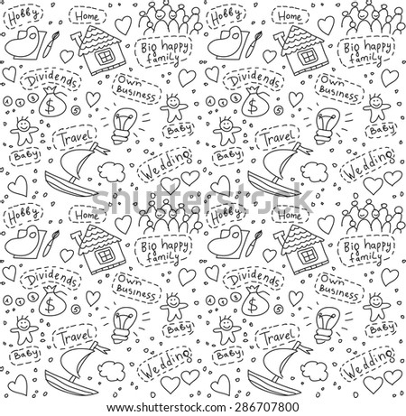 Stock foto: Goal Target Purpose Seamless Pattern Vector