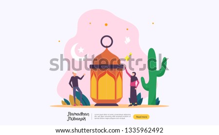 Foto stock: Islam Concept Landing Page