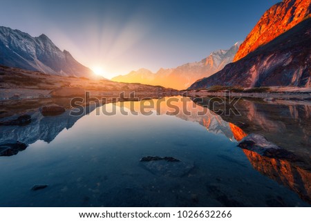 Stock photo: Sunset In The Mountains