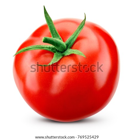 Stockfoto: Red Tomato Isolated On The White Background