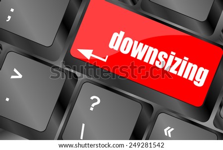 Cloud Icon With Downsizing Word On Computer Keyboard Key Stockfoto © fotoscool