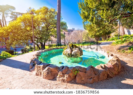 Rome Fountain In Green Park Of Rome Scenic View Foto stock © xbrchx