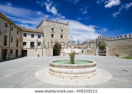 Fountain Of The Monastery Of Huelgas Burgos Spain Foto stock © jorisvo