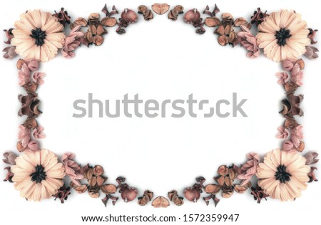 Stock photo: Fantasy Green Flowers Framework