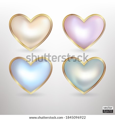 Stock photo: Pearl Heart In A Gift