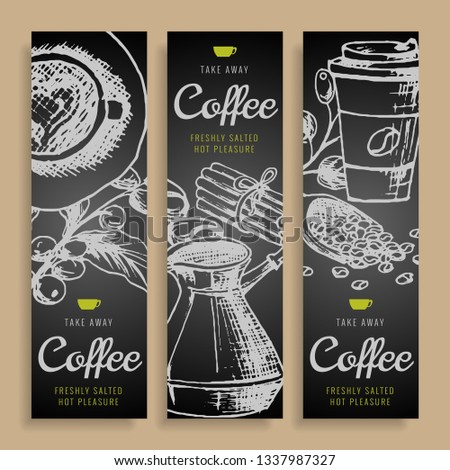 Zdjęcia stock: Corporate Identity Set With Doodles Hand Drawn Cafe Theme