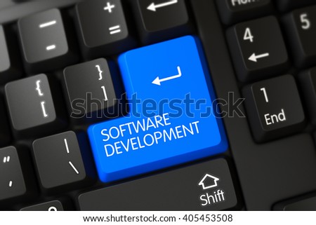 Cloud Generation Words Concept On Blue Button Of The Keyboard [[stock_photo]] © Tashatuvango