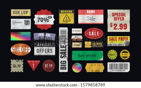 Foto stock: Vector Paper Stickers