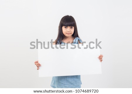 Stock photo: Woman Holding Blank Chalkboard