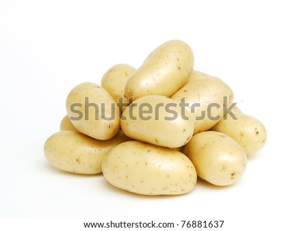 Stock photo: Bunch Of Potatoes On White