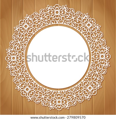 Foto stock: Ornamental Round Lace Pattern