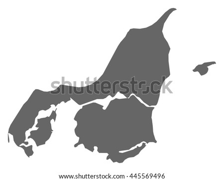 Map Of Danmark North Denmark Highlighted Stok fotoğraf © Schwabenblitz