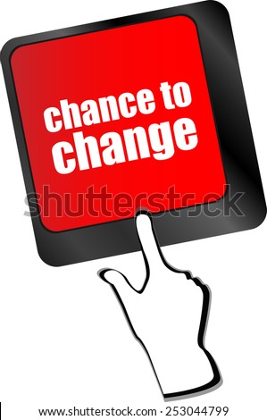 Chance To Change Key On Keyboard Showing Business Success Stockfoto © fotoscool