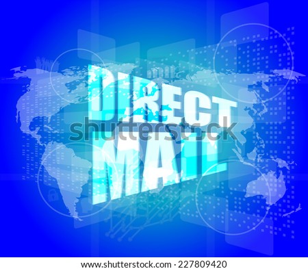 Direct Mail Word On Digital Touch Screen Stockfoto © fotoscool