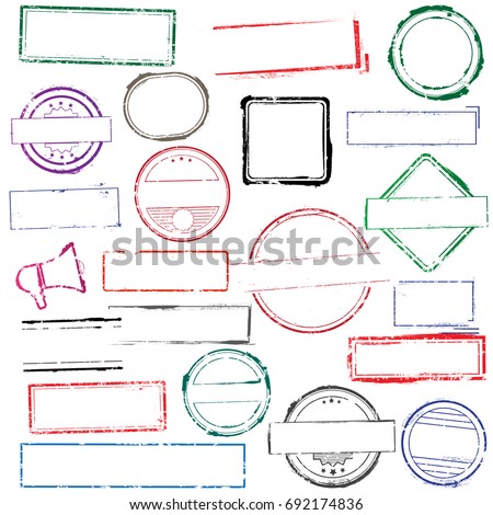 Frame Of Rubber Stamps [[stock_photo]] © gladcov