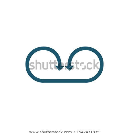 Stock fotó: Two Connected Circle Opposite Arrows Can Be Used For Road Signs Or Logo Stock Vector Illustration