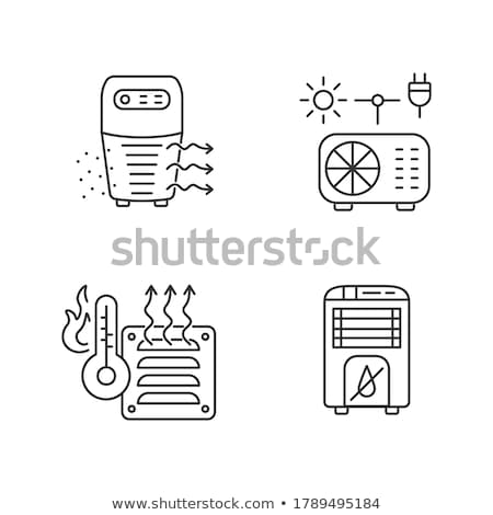 Zdjęcia stock: Hybrid Air Conditioner Linear Icon