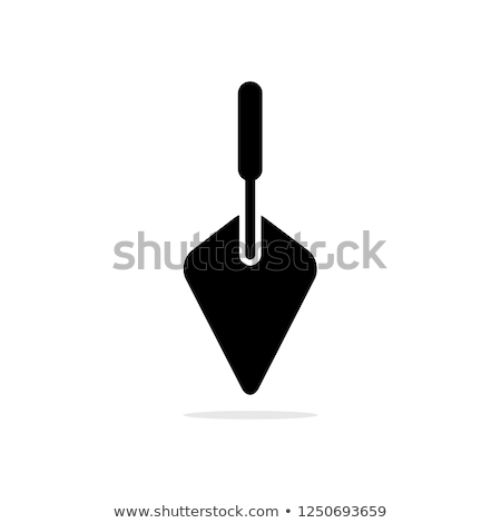 Foto stock: Mason With Trowel And Cement