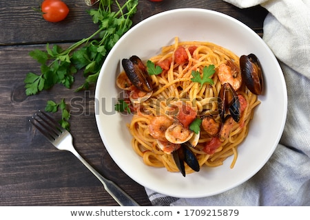 Foto d'archivio: Seafood Spaghetti