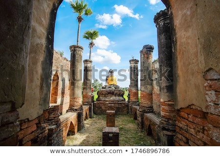 Foto stock: Buddhist Temple Ruins In Inwa City Myanmar Burma