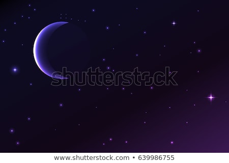 Сток-фото: Colorful Gradation Design - Mosque And Crescent Moon