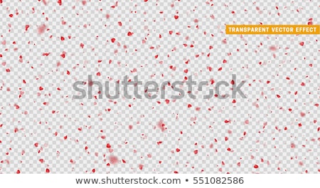 Stock fotó: Confetti Falling From Red Hearts