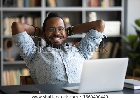 Stockfoto: Businessman Arms Folded Behind Head